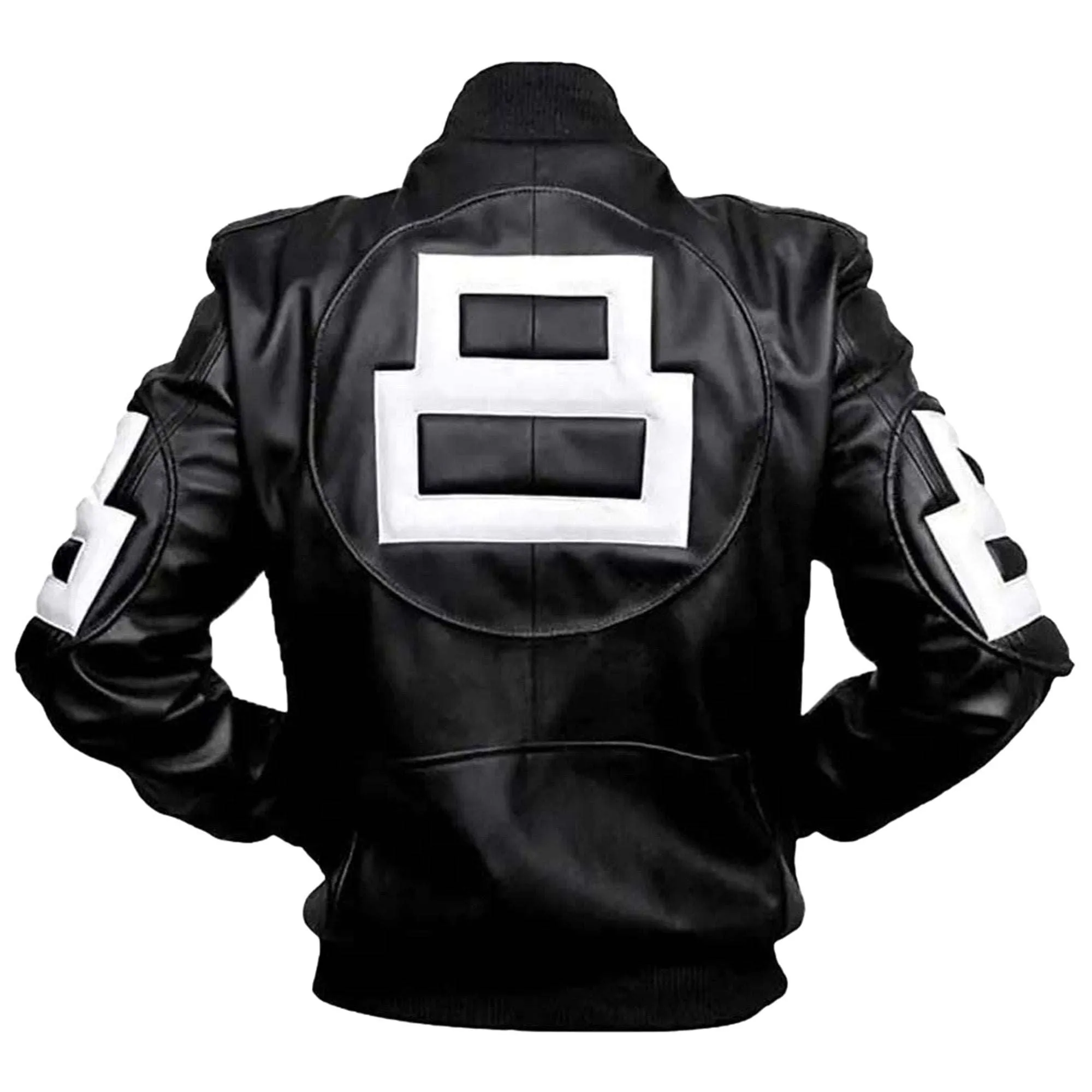 8 Ball Pool Black Men's Genuine Leather Jacket