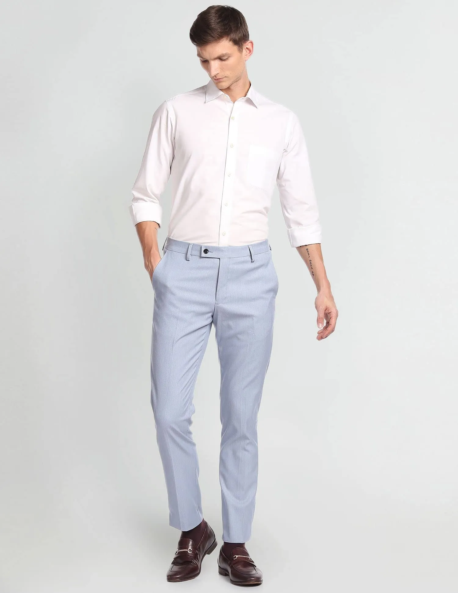 Arrow Light Blue Formal Trouser (ARAFTR2003_36)