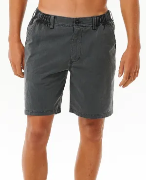 Boardwalk Reggie Easy Fit Walkshorts in Washed Black