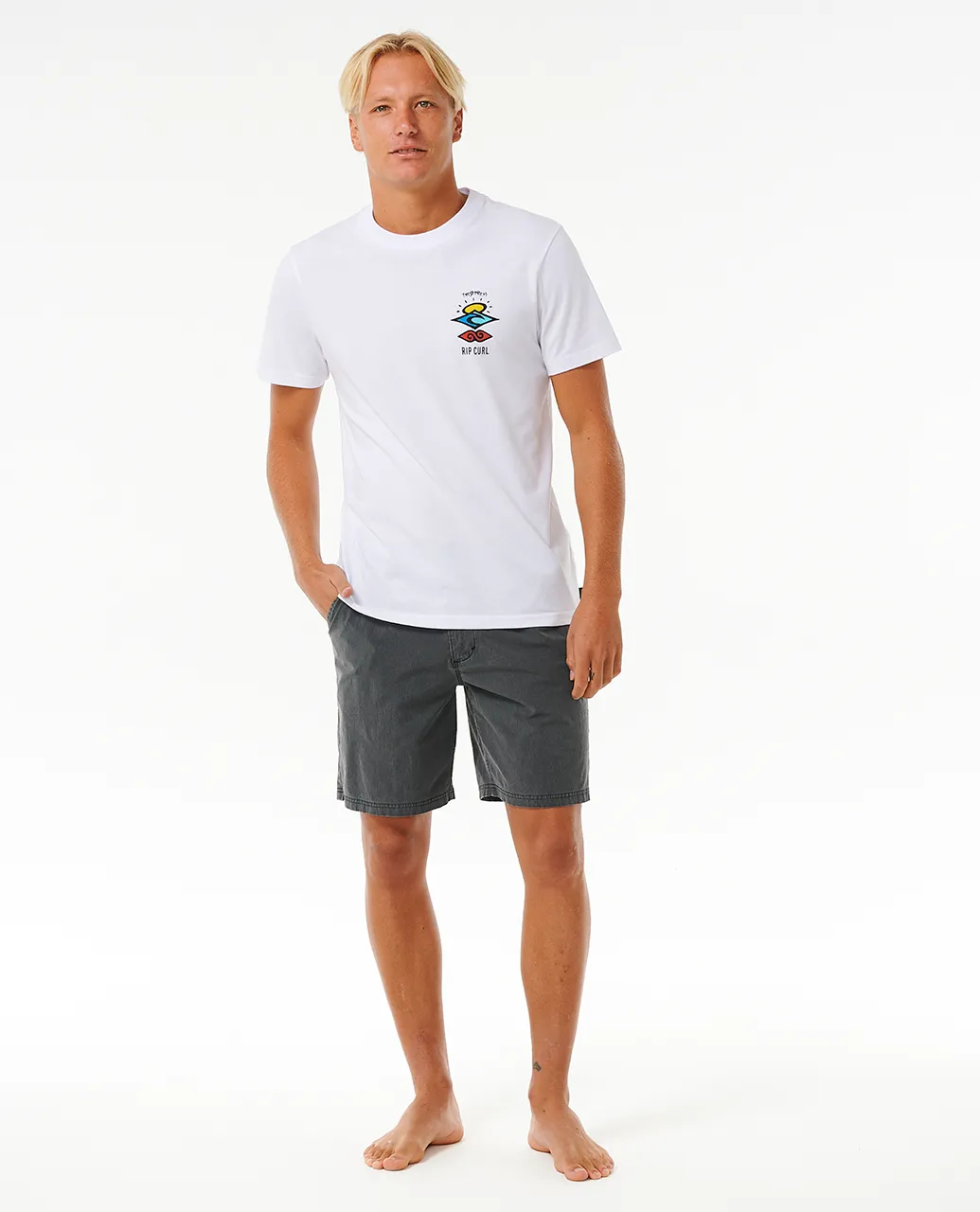 Boardwalk Reggie Easy Fit Walkshorts in Washed Black