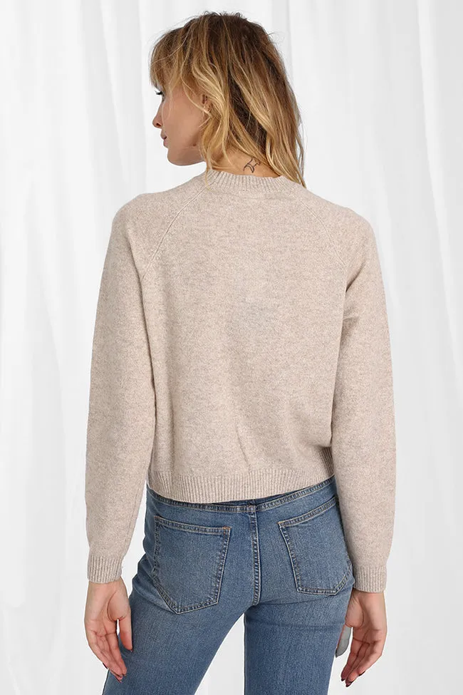 Cashmere Long Sleeve Shrunken Crew