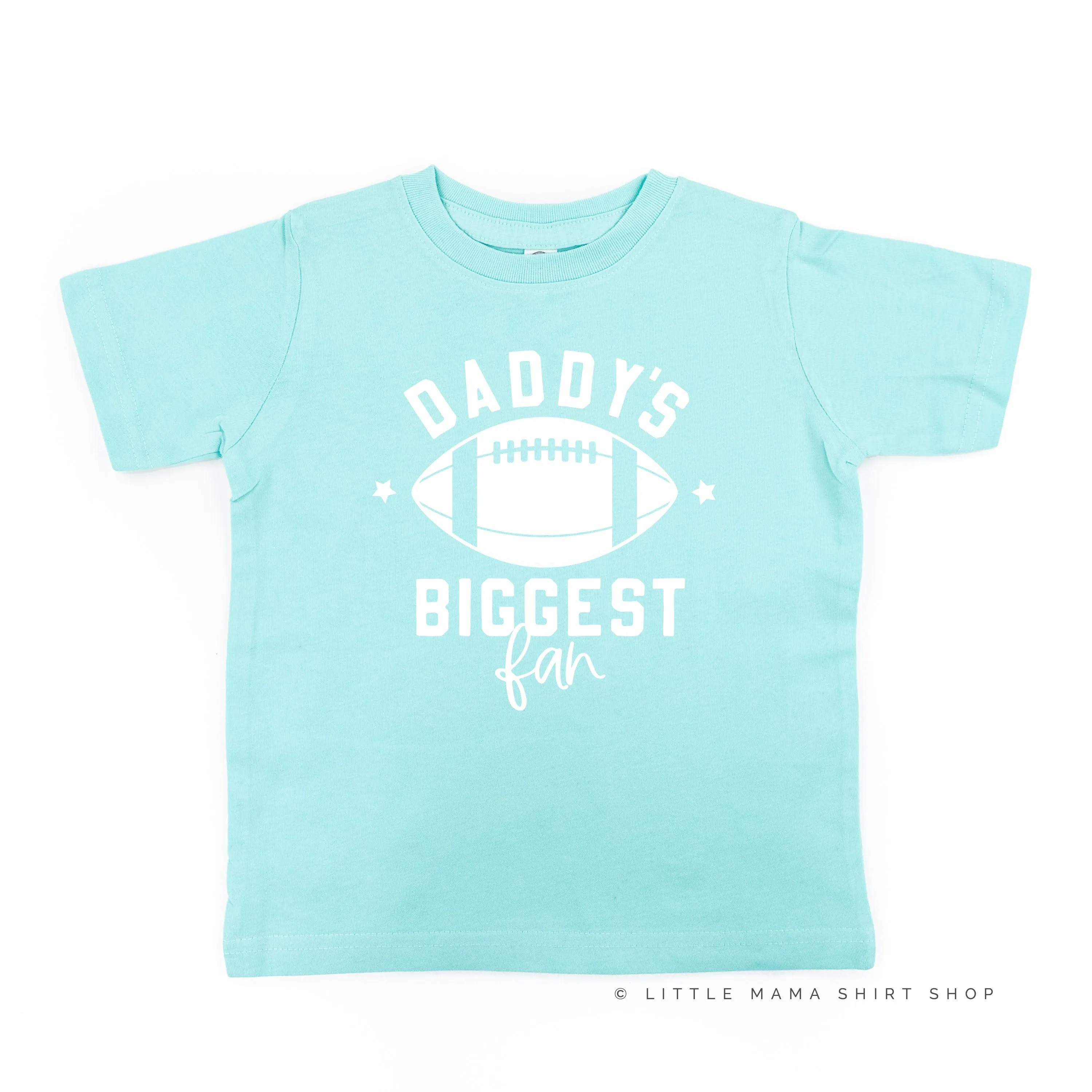 Daddy's Biggest Fan - (Football) - Short Sleeve Child Shirt