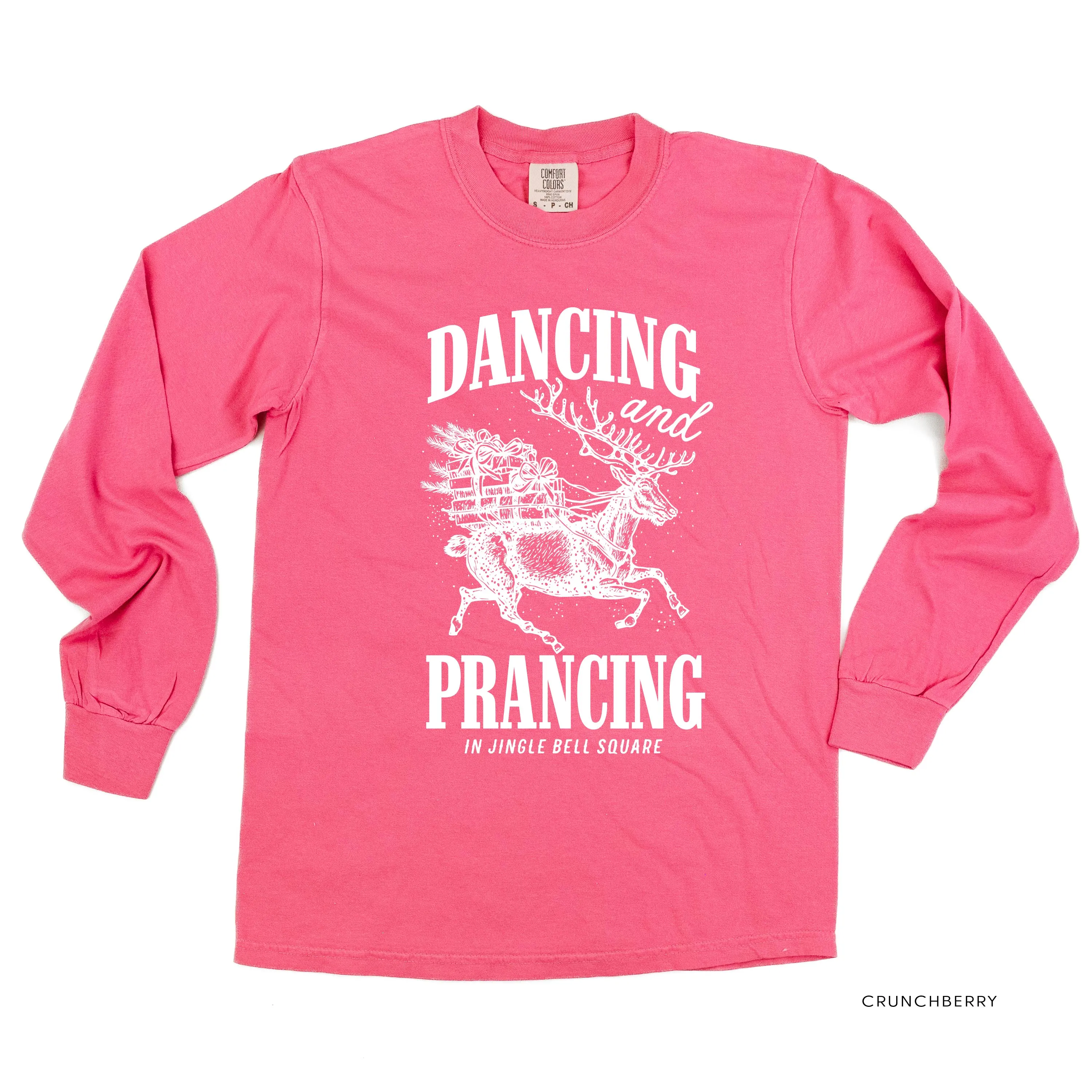 Dancing and Prancing in Jingle Bell Square - LONG SLEEVE Comfort Colors Tee