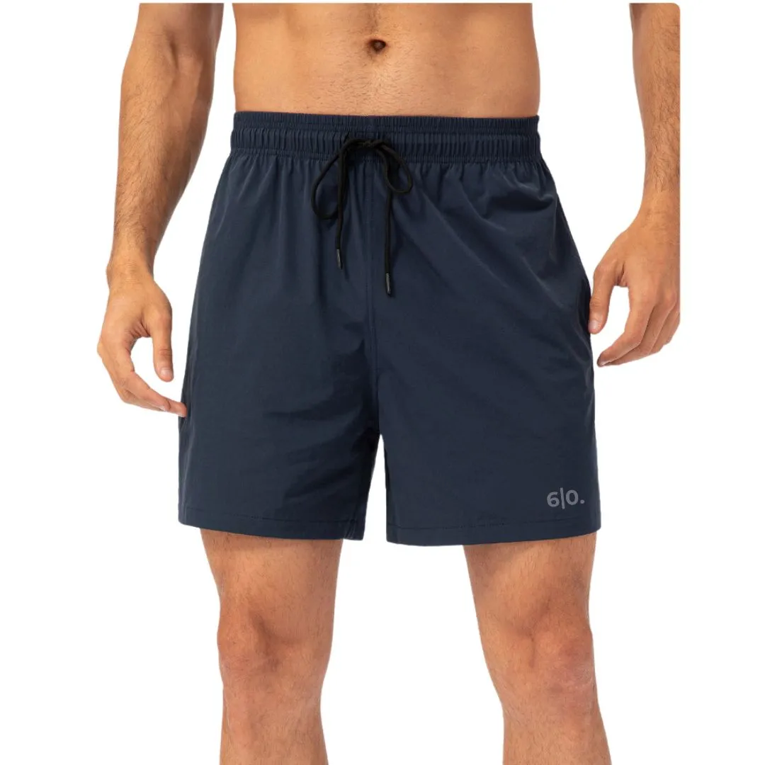 Dark blue easy care material padel shorts for men