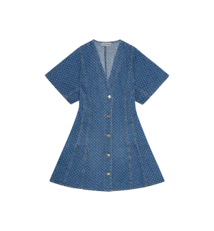 GANNI Light Jacquard Denim Mini Dress