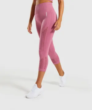 Gymshark Energy  Seamless Cropped Leggings - Dusky Pink