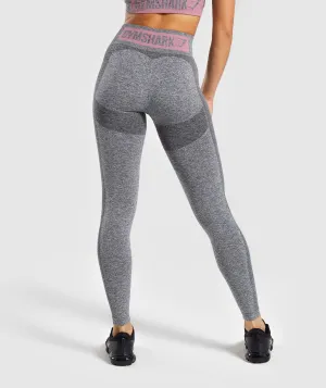 Gymshark Flex High Waisted Leggings - Charcoal Marl/ Dusky Pink