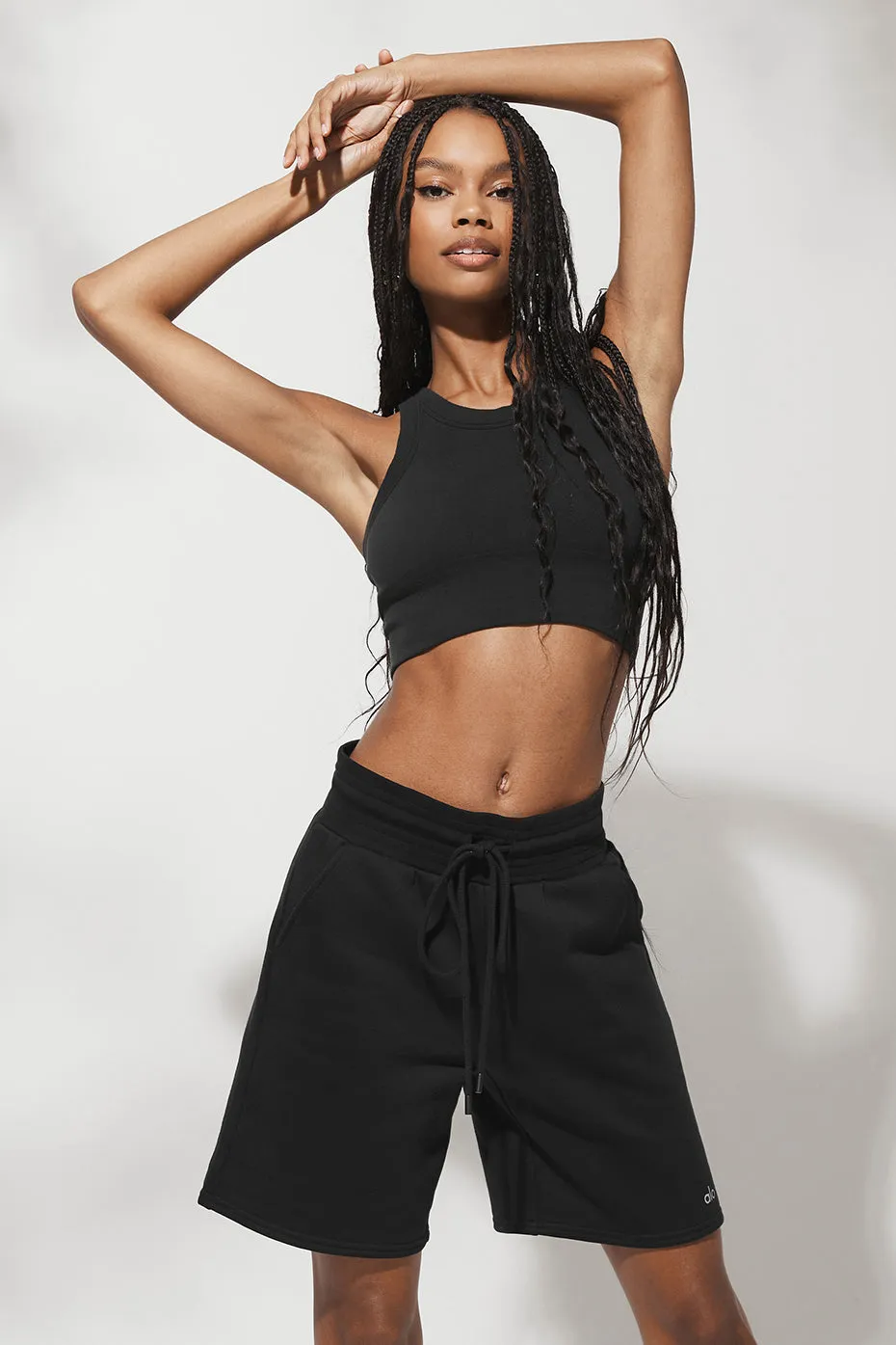 High-Waist Easy Sweat Short - Black