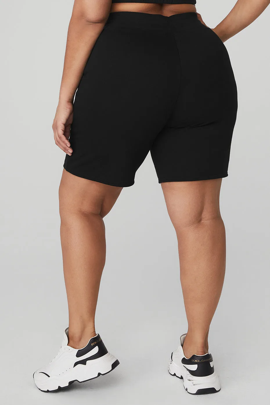 High-Waist Easy Sweat Short - Black