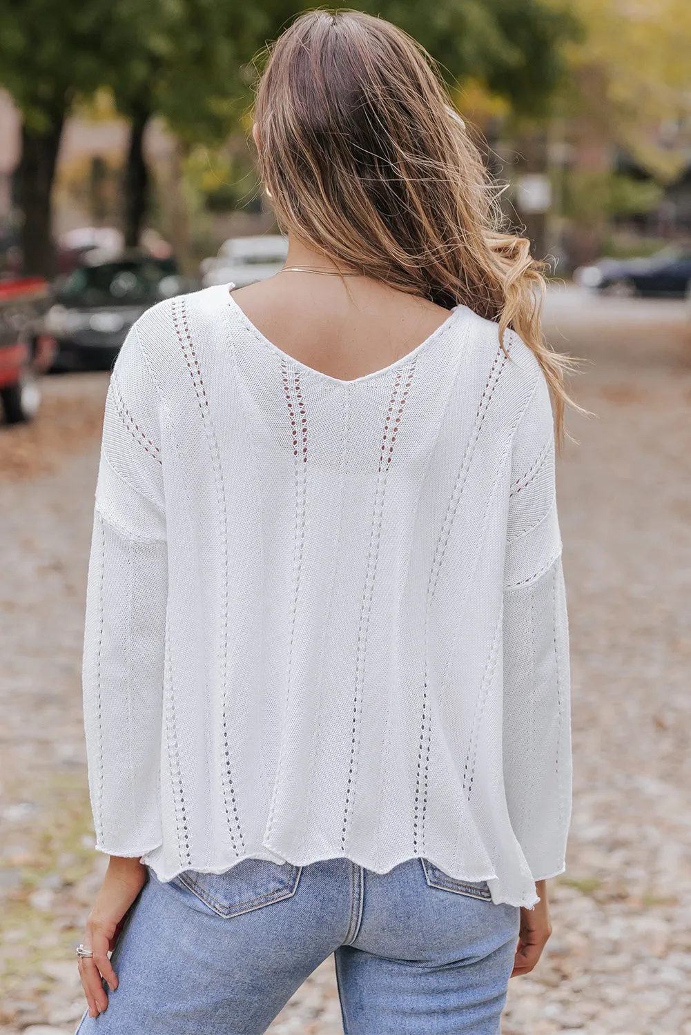 Hollowed Knitted Loose Sweater