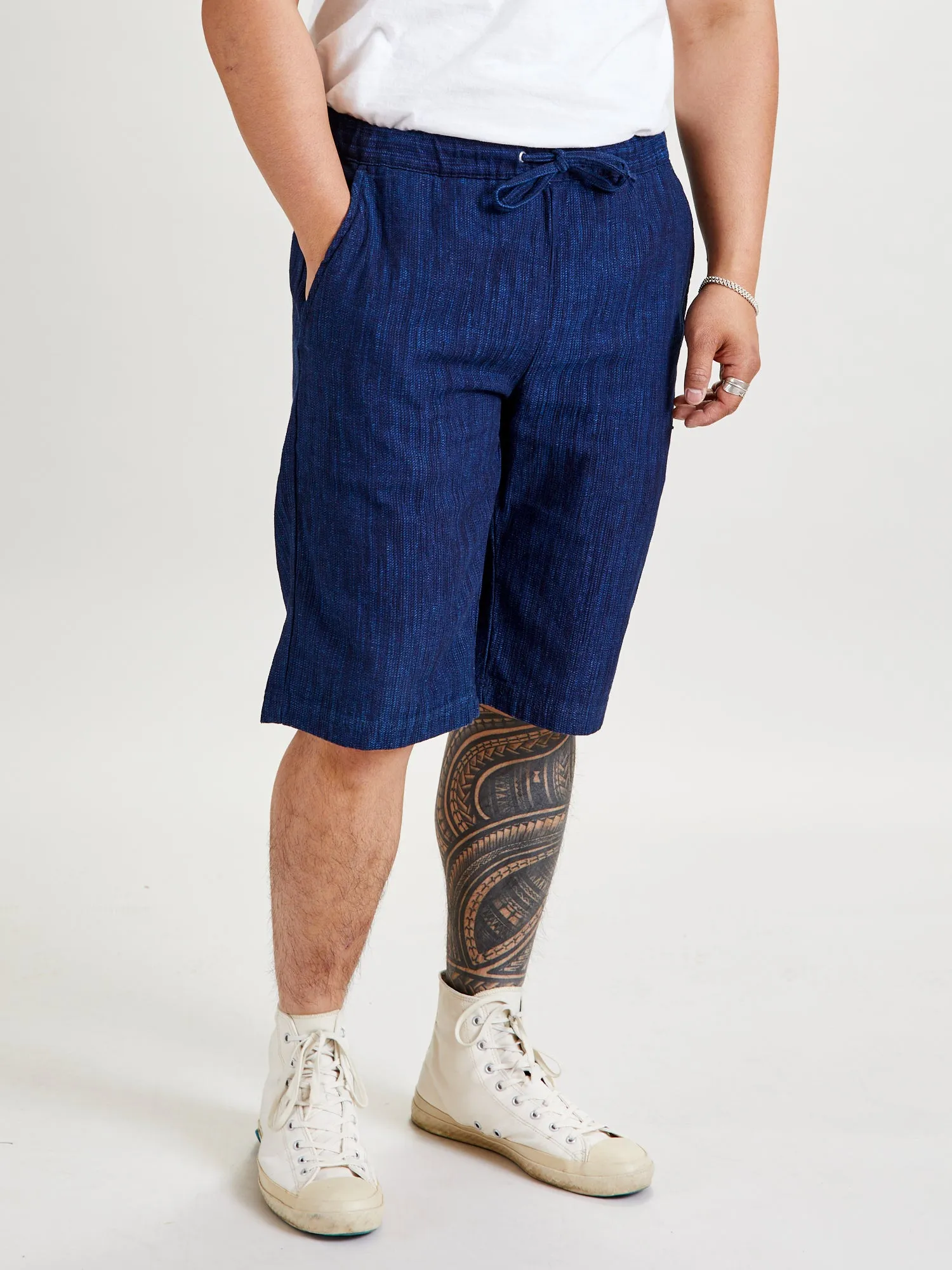 Jacquard Easy Shorts in Indigo