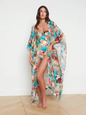 Kara Silk-Blend Kimono Cover-up