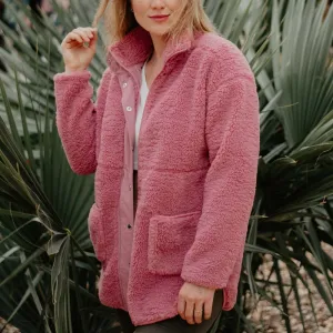 Mauve Wholesale Oversized SHERPA Jacket Women