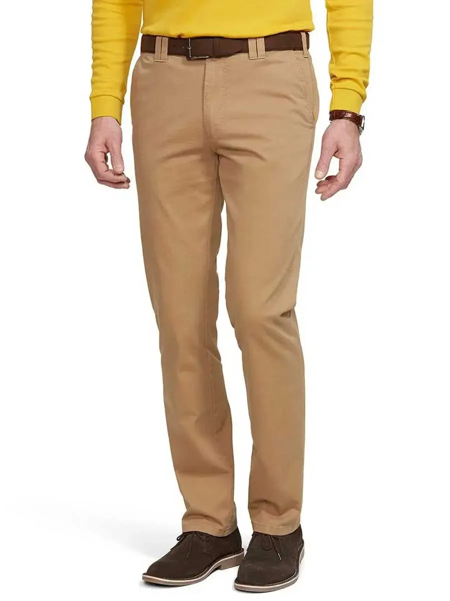 MEYER Oslo Trousers - 316 Luxury Cotton Chinos - Camel