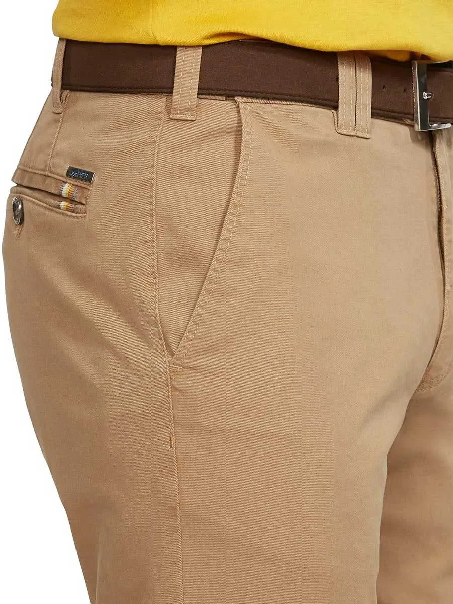 MEYER Oslo Trousers - 316 Luxury Cotton Chinos - Camel