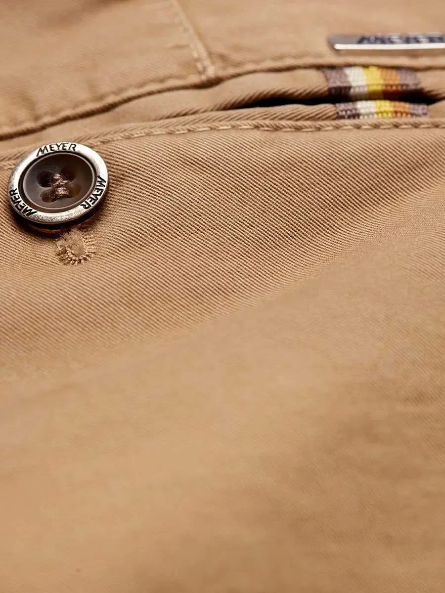 MEYER Oslo Trousers - 316 Luxury Cotton Chinos - Camel