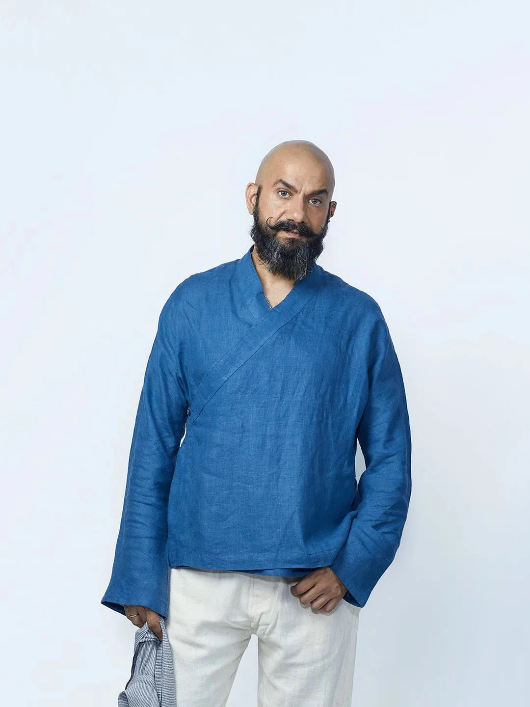 Nomad Indigo Wraparound - 100% Hemp Jacket