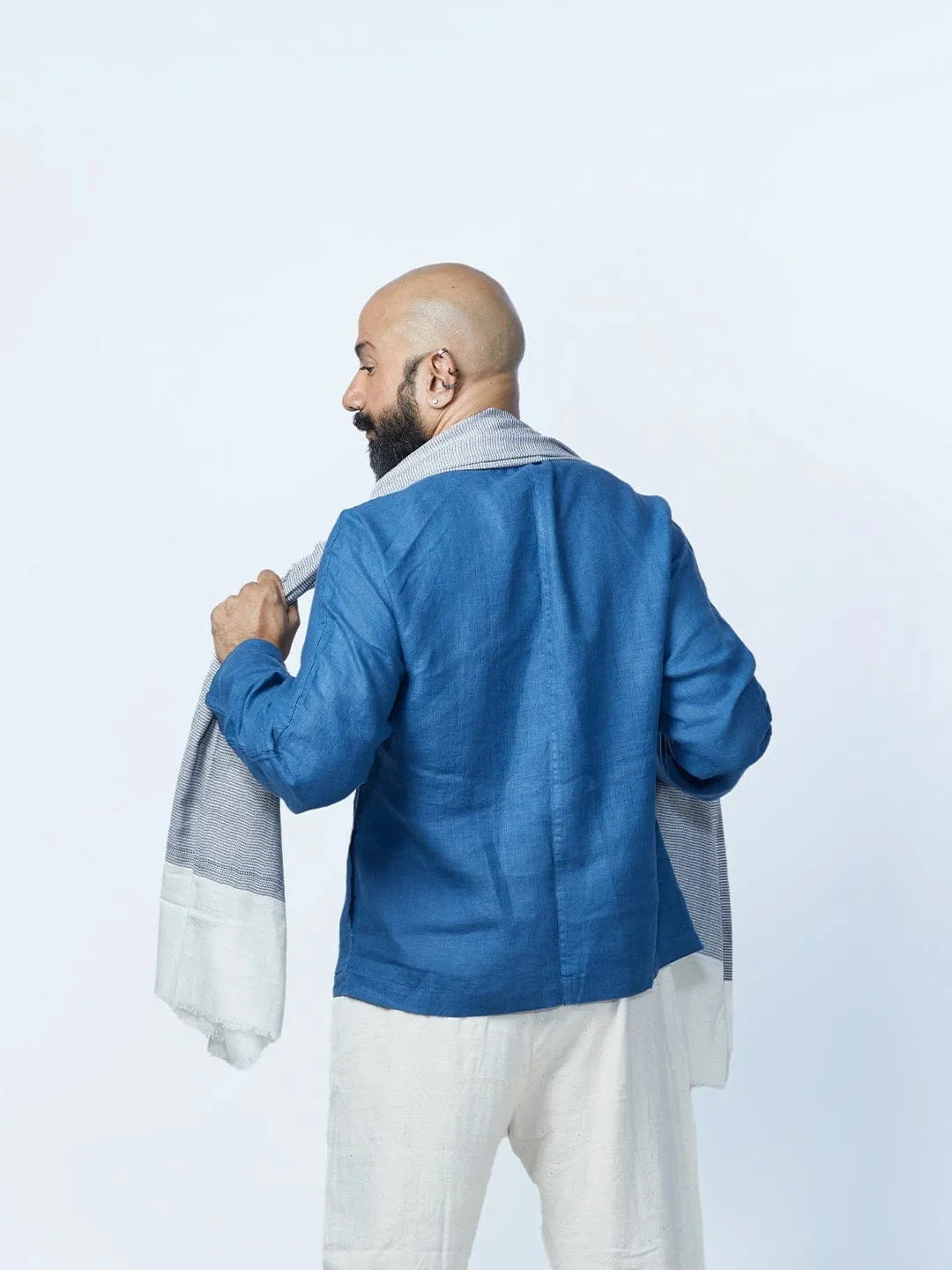 Nomad Indigo Wraparound - 100% Hemp Jacket