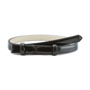 Patent Leather Skinny Belt Strap