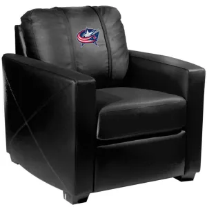 Silver Club Chair with Columnbus Blue Jackets Logo