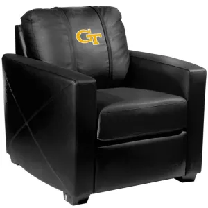 Silver Club Chair with Georgia Tech Yellow Jackets Block GT Logo