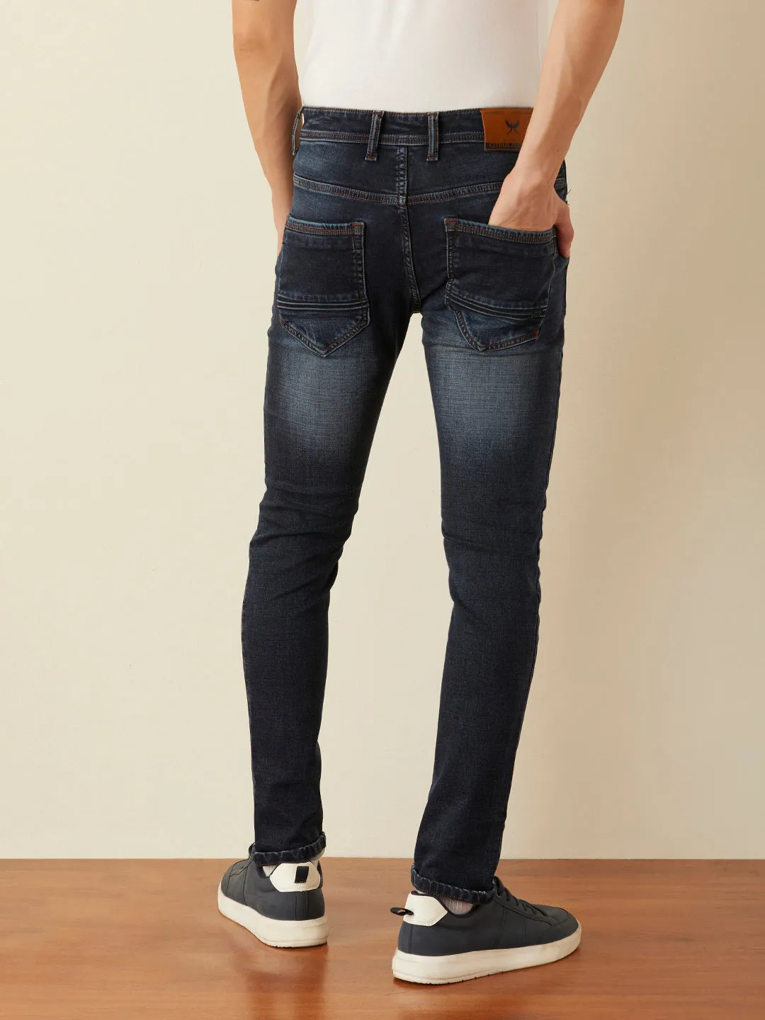 Skinny Fit Indigo Plain Jeans