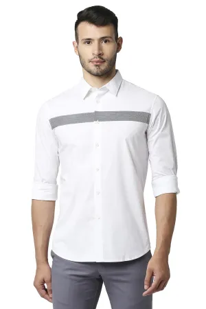 Slim Fit Poplin Stretch Stripe Shirt