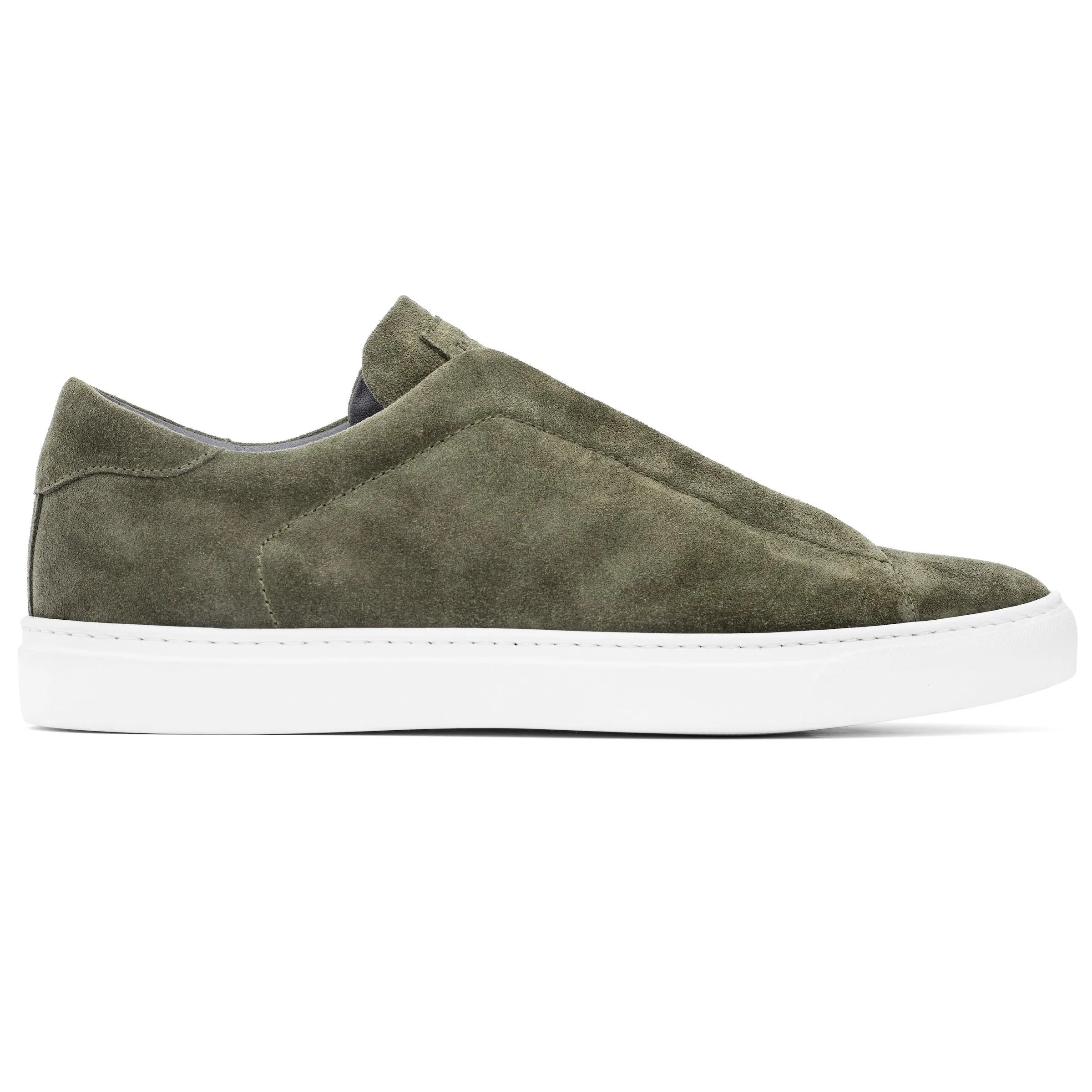 Stone Central Park Green Suede Slip On Sneaker