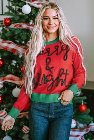 Tinsel Merry & Bright Graphic Sweater